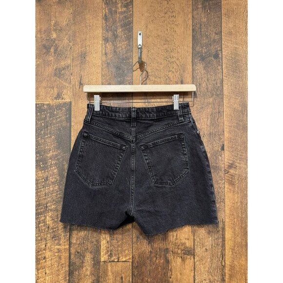 Abercrombie And Fitch Womens The Dad High Rise Short Black Cut Off Size 26 EUC - Picture 3 of 6